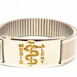 18mm Stretch band with Gold logo disc