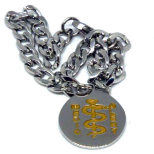 Stainless Steel Charm bracelet, with Plain, Red, Black or Pink logo