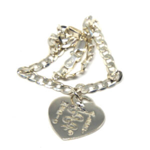 Sterling Silver Heart Charm bracelet