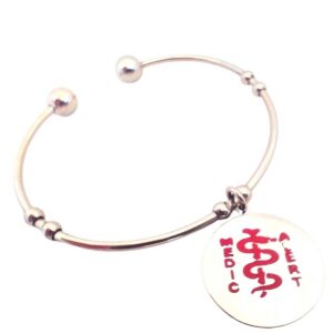 Notch bangle with Round disc