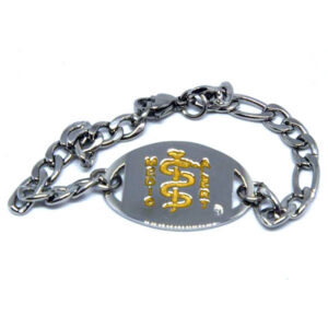 Stainless Steel – Rounded Oval Disc & Chain