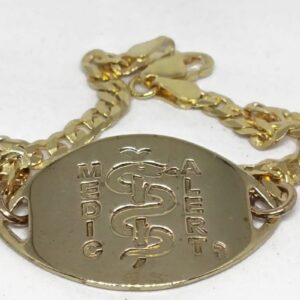 Gold Alloy disc & chain